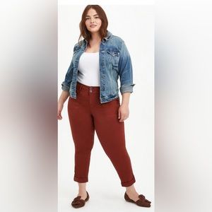 Torrid. Crop Aviator Skinny Stretch Twill Mid Rise pant